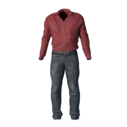 toigo_male_casual_suit_01_red_shirt_with_black_jeans.png