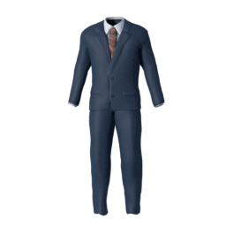 toigo_male_elegant_suit_blue_with_red_striped_tie.png