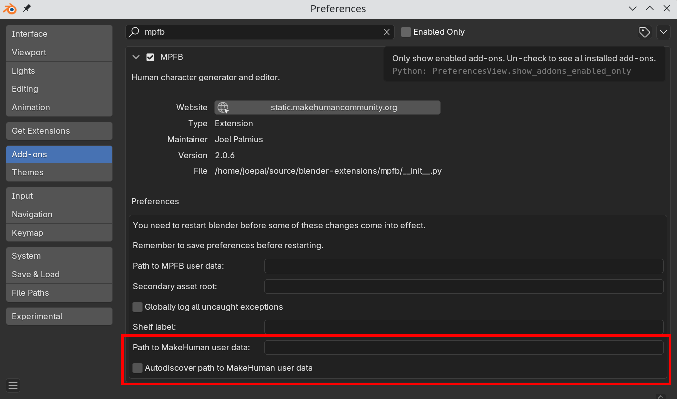 configure path